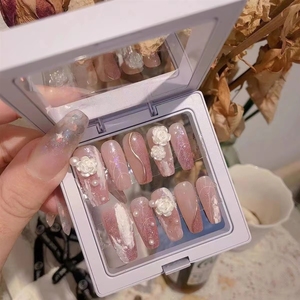 Nuevo Producto Lanzado, <span class=keywords><strong>Uñas</strong></span> Artesanales Tridimensionales con Mariposas y Rosas Negras, Estilo Juvenil, Oscuro y Dulce - Product Image 5