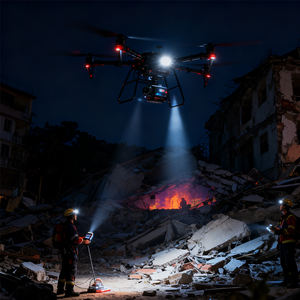 Drone de lutte contre les incendies 3WWDZF6-30D, UAV d'extinction d'incendies, moteur sans balais, alimentation liquide externe pour façade de bâtiment, fonctionnement continu - Product Image 4