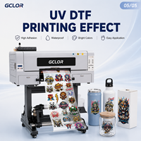Imprimante UV DTF A3, imprimante UV DTF 30 cm / A3 tout-en-un pour l'impression numérique d'étiquettes en cristal, de bouteilles et de cadeaux