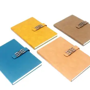 Factory Customized Printing Logo Conference Travel Magnetic PU Leather Cover Colorful Note Book For Enterprise