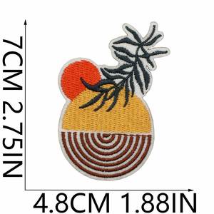 แผ่นปะติดรูปหมีสีน้ำตาลกาแฟ ลายดอกไม้ ใบไม้ เห็ด และหัวใจ สำหรับตกแต่งเสื้อผ้าและกระเป๋าเป้ - Product Image 5