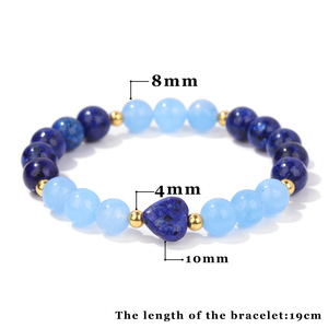 Meilleure Vente Nouveau <span class=keywords><strong>Bracelet</strong></span> Perles en Pierre Naturelle 8mm Cœur Rond Cristal Élastique Style Simple et Frais Bijoux pour Hommes Femmes Vente en Gros - Product Image 6