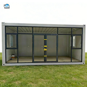 Maison conteneur modulaire préfabriquée abordable de 20 pieds, petite maison, cabine, hôtel, maison conteneur en verre préfabriquée à vendre - Product Image 2