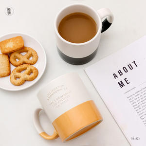 Taza de Cerámica TaoYuan Amarilla y Negra de una Sola Pieza con Asa para Uso Doméstico y Regalos DB1323 - Product Image 2