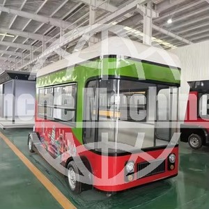 Carrito Móvil de Venta de Bebidas, Remolque de Comida para Sándwiches, Mini Camión Verde de Fibra de Vidrio para Helados y Café, Camión de Comida Callejera - Product Image 2