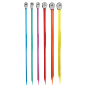 75401 2 pièces aiguilles à <span class=keywords><strong>tricoter</strong></span> en acrylique ensemble d'aiguilles à <span class=keywords><strong>tricoter</strong></span> à pointe unique en <span class=keywords><strong>6</strong></span> tailles différentes aiguilles à <span class=keywords><strong>tricoter</strong></span> droites - Product Image 1