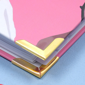 Mẫu miễn phí tùy chỉnh thiết kế hoa Bì<span class=keywords><strong>a</strong></span> Vàng góc xoắn ốc undated văn phòng phẩm Nhật Ký kế hoạch - Product Image 4