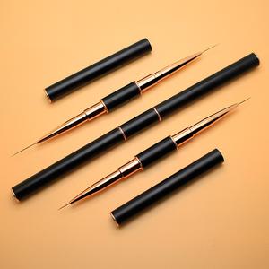 Livraison rapide Double extrémité Nail Art Brush Set professionnel Ombre plat 3D Nail Liner brosse acrylique Nail Art Gel détail brosses - Product Image 6