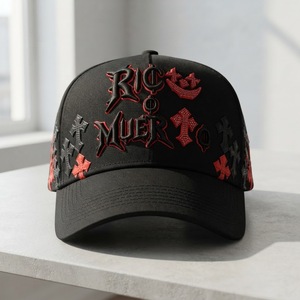Cappello da Baseball di Alta Qualità in Camoscio Personalizzato <span class=keywords><strong>con</strong></span> Ricamo Bigg Boss Shifu <span class=keywords><strong>Con</strong></span> Chip Gorras Beard G5 Hats Rico O Muerto Gorra - Product Image 5