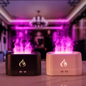 Diffusore di umidificatore a fiamma a Led a 7 colori di vendita caldo diffusore di aromi di olio essenziale di fiamma per creatore di nebbia fredda ad ultrasuoni portatile