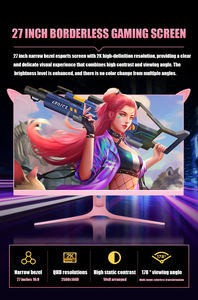 2K 27英寸粉色游戏液晶显示器320Hz 300Cd/M2 IPS屏幕HDR DP防蓝光新型台式电脑发光二极管显示器升降 - Product Image 3