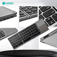 COTECi sistem Keyboard Touchpad nirkabel ultra-tipis penyangga Tablet Laptop 3 lipat kompatibel IOS MAC Android Win-baru