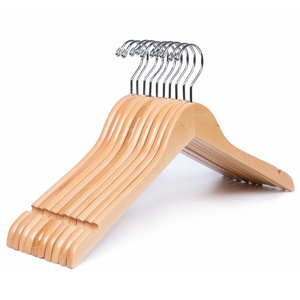 Perchas de Madera Maciza Modernas para Hotel, Perchas de Madera Blancas y Negras para Ropa, Pantalones, Trajes y Abrigos - Product Image 1