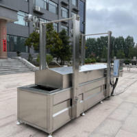 Friteuse à gaz ou électrique personnalisée, machine à friture continue de chips et de poulet