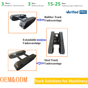 Custom Supplies <strong>Track</strong> Systems with Steel <strong>Tracks</strong> for Loads of 2 Ton to 200 Ton Platform Crawler Chassis Steel <strong>Track</strong> Undercarriage - Product Image 2