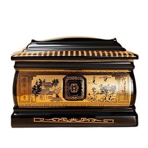 Urna in Ceramica a Prova di Umidità, Contenitore per Ceneri a Lunga Durata - Design Rettangolare in Stile Cinese per Uomini/Donne, per Rilascio di Ceneri e Funerali - Product Image 5