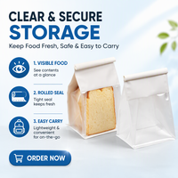 Sacs d'emballage personnalisés transparents en plastique avec fermeture éclair pour supermarché, épicerie, aliments, fruits, poulet rôti, pain de laitière et toasts
