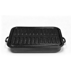Logo personalizzato all'ingrosso rettangolo 40*28.5*4.5cm 15 pollici in ghisa metallo BBQ Non-stick vassoio smalto <span class=keywords><strong>teglia</strong></span> <span class=keywords><strong>teglia</strong></span> di tacchino - Product Image 4
