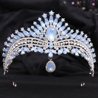 Diadème en cristal de mariée en argent personnalisé gratuit or AB mariage reconstitution historique couronne gagnant dame filles reine couronne diadèmes