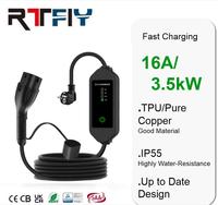 Chargeur EV portable avec prise grise 16A 3,5 kW Type 2 pour véhicule électrique, nouveau design, certifié CE RoHS, IP55, utilisation domestique et extérieure