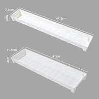 Plateau de drainage rectangulaire en plastique fin pour plantes succulentes avec bouchon de vidange, blanc/noir, pour rebord de fenêtre et balcon étroit