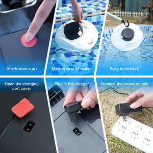 AKX OEM Rueda por encima del suelo con cable Wifi <span class=keywords><strong>Control</strong></span> remoto Aspiradora Piscina Alberca <span class=keywords><strong>Robot</strong></span> automático Limpiador de natación Motor Piscina <span class=keywords><strong>Robot</strong></span> - Product Image 3