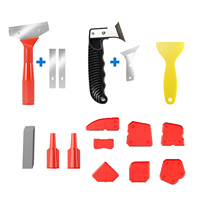 Kit de 16 pièces pour l'élimination et le renouvellement du silicone, ensemble de grattoirs pour joints acryliques et silicone