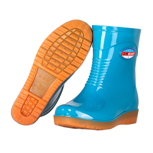 Botas de Lluvia de PVC para Mujer, de Tacón Bajo, Punta Redonda, Impermeables, de Secado Rápido, para Verano, Otoño e Invierno, al por Mayor - Product Image 2