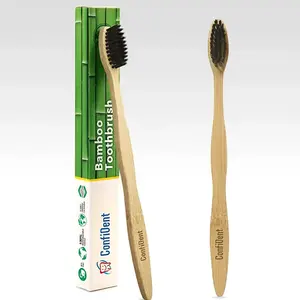 Eco Friendly Adult Soft Bristle Biodegradable Travel Bamboo Disposable Custom Color Toothbrush