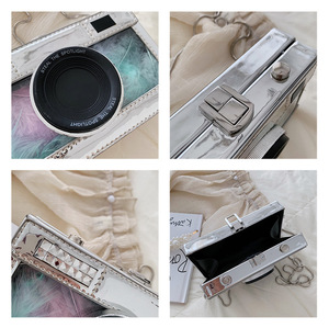 En gros mode caméra forme <span class=keywords><strong>plume</strong></span> chaîne sac femme de mode sacs à main dames bandoulière - Product Image 4