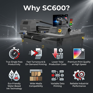 Stampante Digitale Sunthinks SC600 per Scatole Pizza <span class=keywords><strong>e</strong></span> Imballaggi Alimentari con Inchiostro Ecologico, Testina di Stampa HP Originale A3, Alimentazione Automatica - Product Image 3