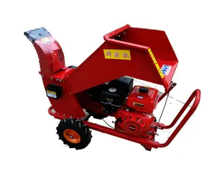 Mobile Tree Branch Shredder Diesel Powered Grass And Wood Shredder Chipper