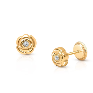 Joyería para niños y bebés, <span class=keywords><strong>pendientes</strong></span> al por mayor, <span class=keywords><strong>pendientes</strong></span> de perlas, <span class=keywords><strong>pendientes</strong></span> de rosas de circonita con perlas de agua dulce de Plata de Ley 925 - Product Image 2