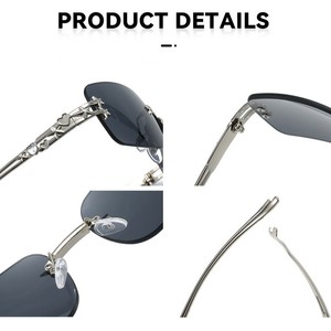 Nuovi <span class=keywords><strong>Occhiali</strong></span> <span class=keywords><strong>da</strong></span> <span class=keywords><strong>Sole</strong></span> <span class=keywords><strong>da</strong></span> <span class=keywords><strong>Donna</strong></span> Senza Montatura con Decorazioni a Stella, Design di Lusso in <span class=keywords><strong>Metallo</strong></span> di Alta Qualità, Moda 2026 - Product Image 3