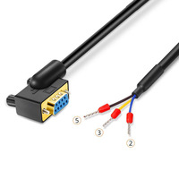 Cable Serial DB9 de 180 Grados con Conector Inverso, Contactos Chapados en Oro, RS232 de 9 Pines, Macho-Hembra, Cable de Conexión de 3 Núcleos