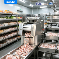 Nouvelle trancheuse à viande entièrement automatique Xibao pour poulet, canard, oie, viande congelée/hachée, capacité de 700 kg/h, garantie de 2 ans