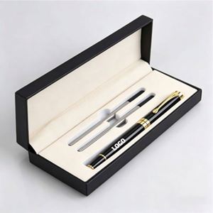LSS0624 Custom Brand Promotion Gift Black UV Printed Logo <b>Gold</b> Luxury Business Gift Sign <b>Pens</b> Portable Metal Ballpoint <b>Pen</b> Set - Product Image 1