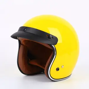 3C DOT Certified Vintage Motorcycle Safety Helmet 3/4 Open Half Face Halley ATV Motocross Riding Helmet For Men Women