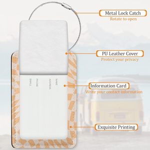 High-Quality Genuine Leather Luggage Tag <b>Suitcase</b> <b>Labels</b> Identifiers Baggage Tags Travel Luggage Tag Gifts - Product Image 5