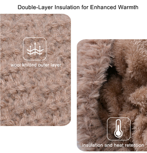 Jxwatcher Ensemble <span class=keywords><strong>Bonnet</strong></span>, Écharpe <span class=keywords><strong>et</strong></span> Masque en Tricot Polaire Doublé pour le Ski, <span class=keywords><strong>Bonnet</strong></span> 3 en 1 pour Femmes avec Écharpe <span class=keywords><strong>et</strong></span> Masque - Product Image 3