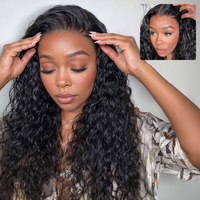 Perruque Bob Lace Front HD 13x6 sans colle, prête à l'emploi, pré-coupée, pré-épilée, cheveux humains bouclés Deep Wave décolorés pour femmes noires