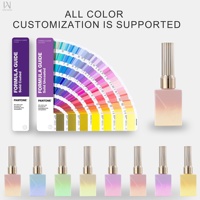 Flacon en verre de luxe 12 ml pour vernis à ongles, vide, avec pinceau et bouchon à vis doré, compatible avec les couleurs dégradées et les effets œil de chat
