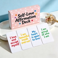 Cartes d'affirmations positives personnalisées pour adultes et enfants, imprimées sur papier couché, cartes à collectionner et de jeu avec emballage sur mesure