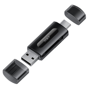 เครื่องอ่านการ์ด USB 3.0 SD TF 2 ใน 1 ช่องคู่ 5Gbps ความเร็วสูงอะแดปเตอร์การ์ด SDXC ไมโคร SDXC 1TB สำหรับกล้องโดรน กล้องติดรถ แล็ปท็อป พีซี - Product Image 1