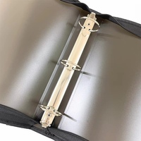 Protège-documents rigide en PP imperméable de haute qualité avec logo personnalisé et anneaux métalliques, fermeture éclair incluse, pour classement de documents