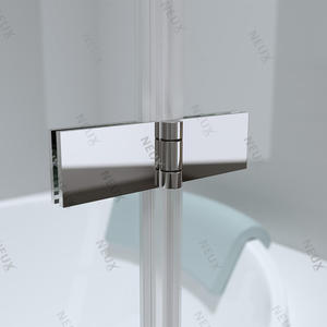 <span class=keywords><strong>Mampara</strong></span> de <span class=keywords><strong>Ducha</strong></span> Plegable con Marco Cromado de <span class=keywords><strong>2</strong></span> Paneles, Vidrio Templado Transparente de 6 mm, Fácil de Limpiar, con Diseño Moderno - Product Image 5