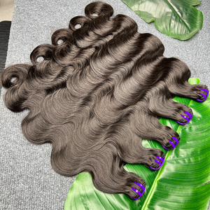 Vendeur <span class=keywords><strong>de</strong></span> Cheveux Humains Vierges Bruts <span class=keywords><strong>de</strong></span> Qualité 10A 12A en Gros, Bundles Body Wave Cambodgiens à Cuticules Alignées - Product Image 1