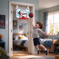 Mini-panier de basket portable pour enfants – Jeu d'entraînement intérieur/extérieur pour garçons et filles
