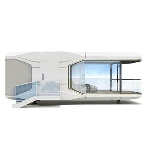 Cabines de glamping préfabriquées modulaires en conteneurs, mini-maisons capsules spatiales - Product Image 1