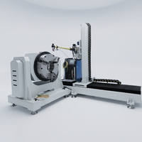 Machine de soudage orbital TIG automatique Bohan pour tuyaux avec soudage de joint de bride, écran tactile de 7 pouces, plateau rotatif et mandrin de 245 mm